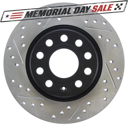 StopTech Slotted & Drilled Brake Rotor - RR | 2010-2014 Volkswagen Golf GTI (127.33099R)