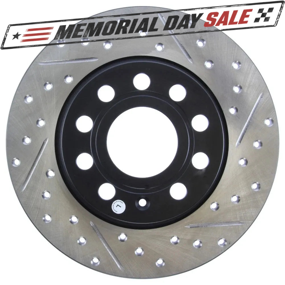 StopTech 127.33131L Rear Left Drilled Disc Brake Rotor for 10-18 Golf GTI Jetta
