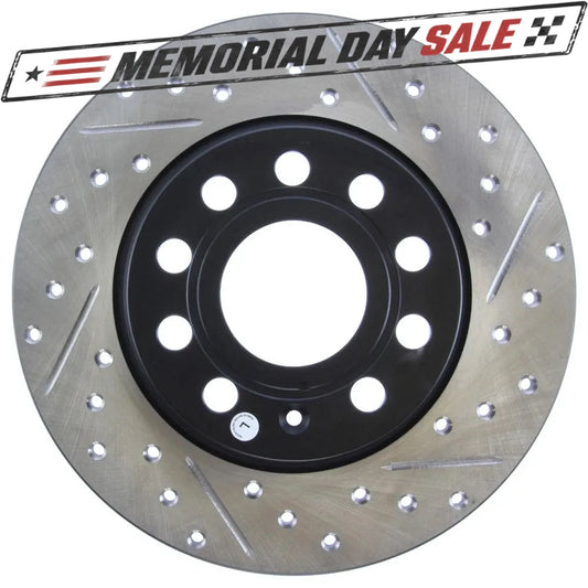 StopTech 127.33131L Rear Left Drilled Disc Brake Rotor for 10-18 Golf GTI Jetta