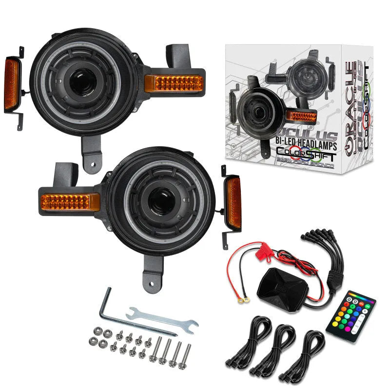 Oracle 2021+ Ford Bronco Oculus Bi-LED Headlights - ColorSHIFT RGB+W | Bronco (U725) (5886-BC2)