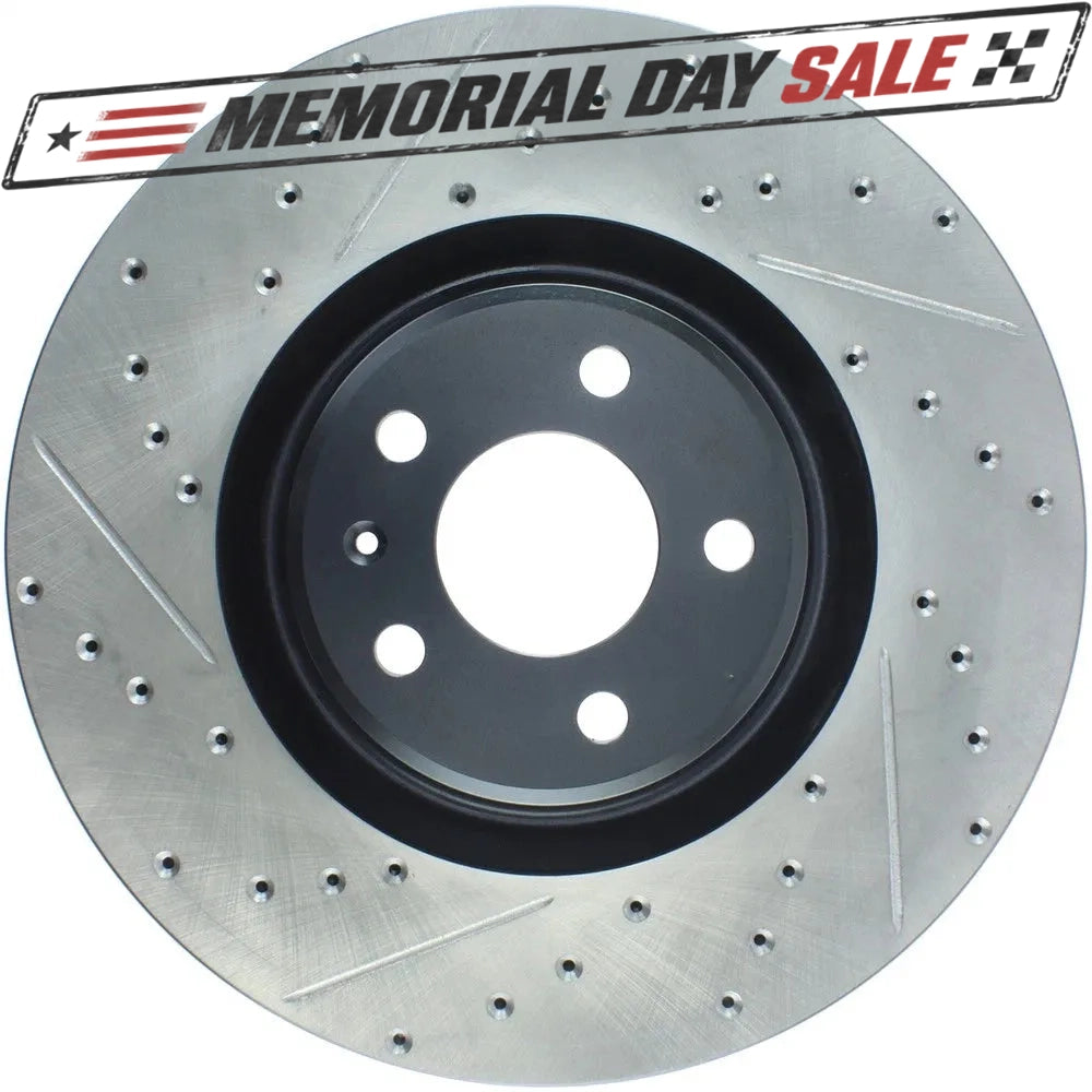 StopTech 127.33134R Front Right Drilled Disc Brake Rotor for 12-19 A6 / 11-18 A7