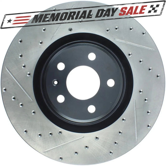 StopTech 127.33134R Front Right Drilled Disc Brake Rotor for 12-19 A6 / 11-18 A7
