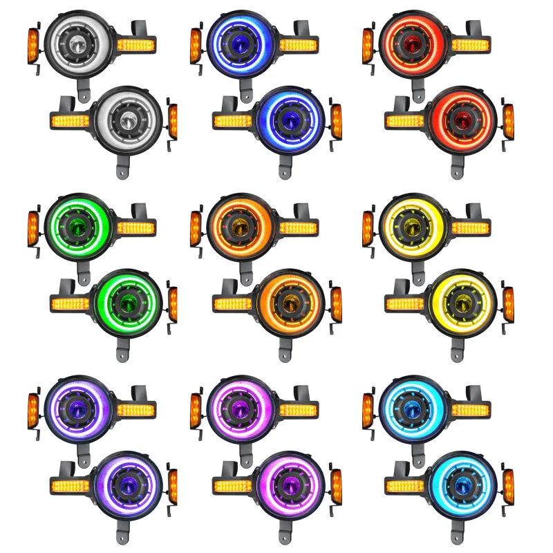 Oracle 2021+ Ford Bronco Oculus Bi-LED Headlights - ColorSHIFT RGB+W | Bronco (U725) (5886-BC2)