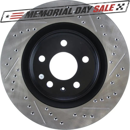 StopTech 127.33137L Rear Left Drilled Brake Rotor for 2010-19 S4 / 2015-20 Macan