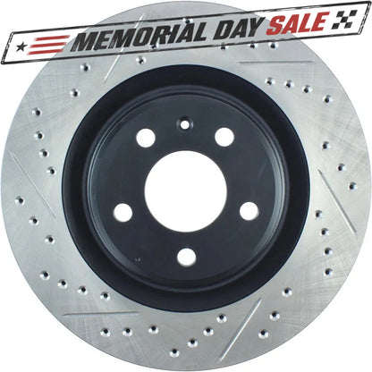 StopTech 127.33137R Rear Right Drilled Brake Rotor for 2010-19 S4 / 15-20 Macan