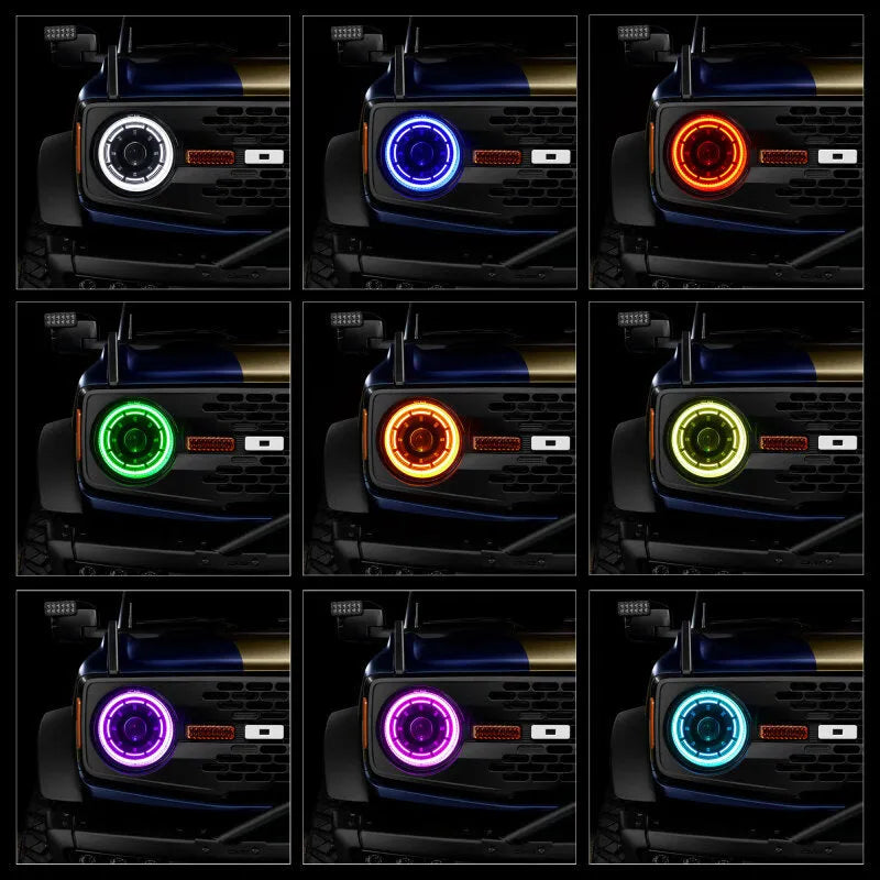 Oracle 2021+ Ford Bronco Oculus Bi-LED Headlights - ColorSHIFT RGB+W | Bronco (U725) (5886-BC2)