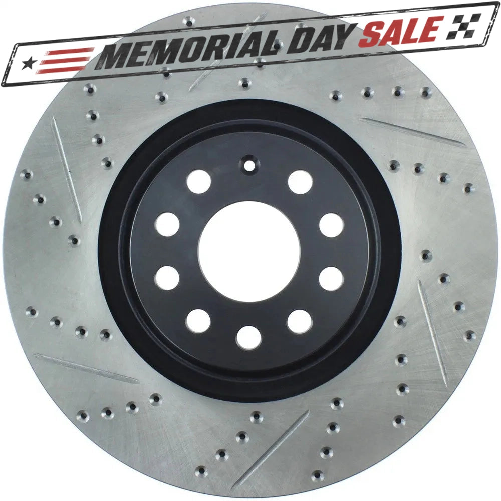 StopTech 127.33144R Front Right Drilled Brake Rotor for 2014-19 S3 / 12-17 VW CC
