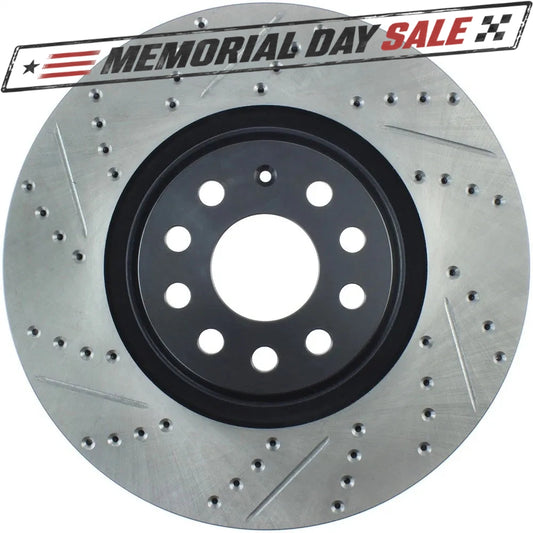 StopTech 127.33144R Front Right Drilled Brake Rotor for 2014-19 S3 / 12-17 VW CC