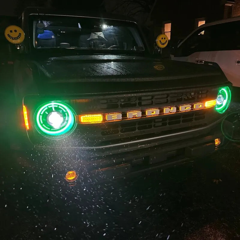 Oracle 2021+ Ford Bronco Oculus Bi-LED Headlights - ColorSHIFT RGB+W | Bronco (U725) (5886-BC2)