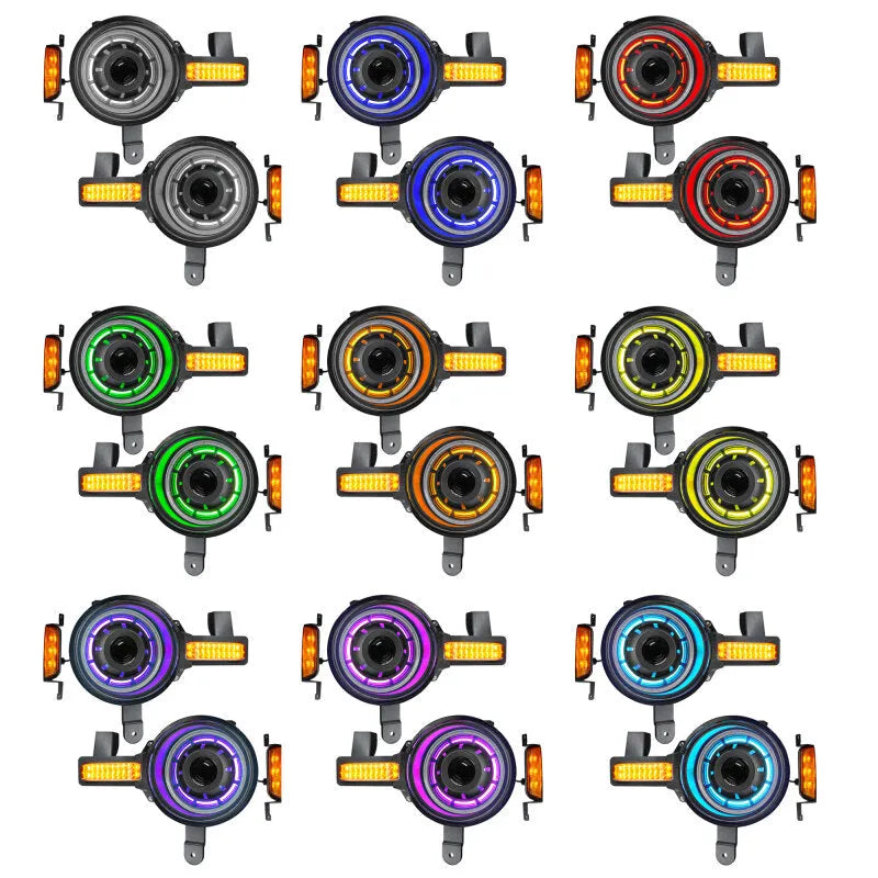 Oracle 2021+ Ford Bronco Oculus Bi-LED Headlights - ColorSHIFT RGB+W | Bronco (U725) (5886-BC2)