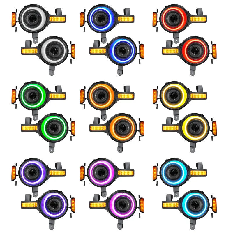 Oracle 2021+ Ford Bronco Oculus Bi-LED Headlights - ColorSHIFT RGB+W | Bronco (U725) (5886-BC2)