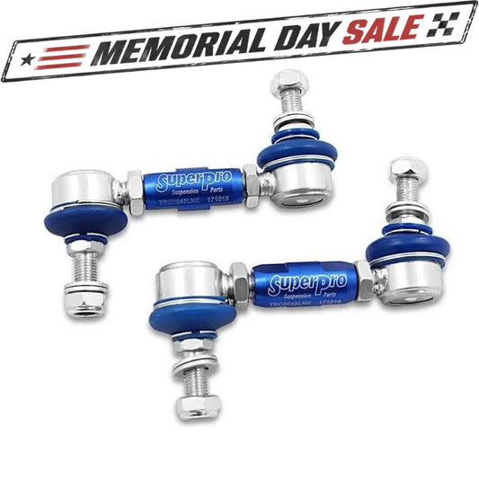 SuperPro Rear Sway Bar Link Kit - Heavy Duty Adjustable | Multiple Fitments (TRC1045)