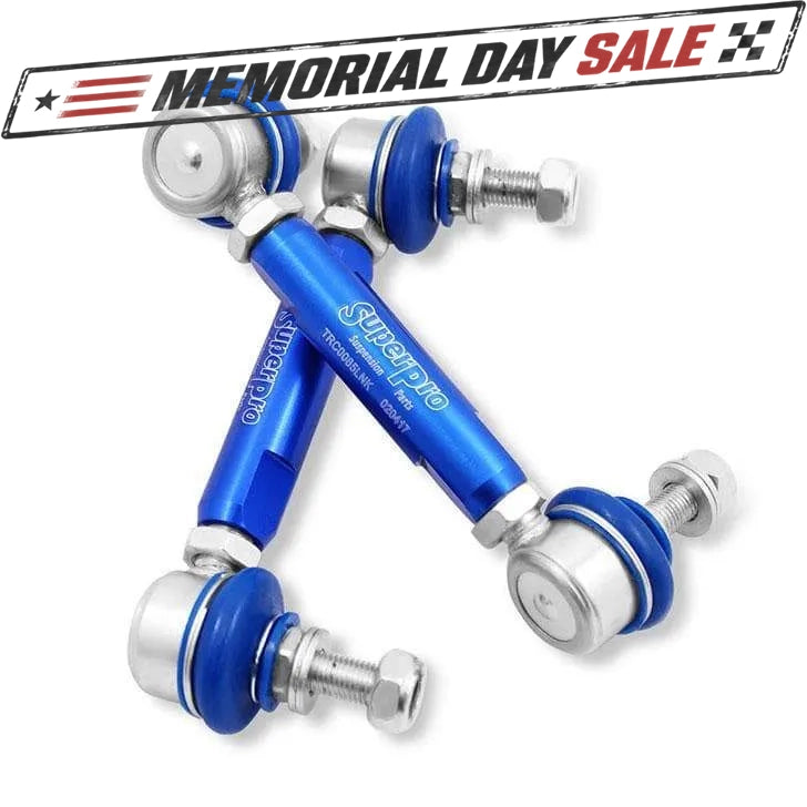 SuperPro Rear Sway Bar Link Kit - Heavy Duty Adjustable | Multiple Fitments (TRC1085)