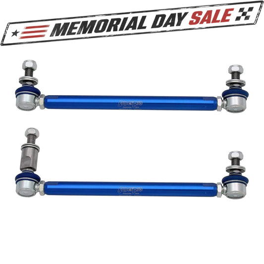 SuperPro Adjustable Front Sway Bar Link Kit | Multiple Audi/VW Fitments (TRC4301)