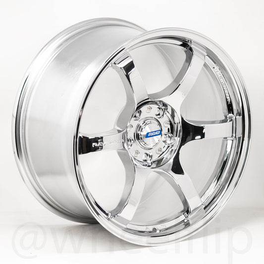 Gram Lights 57DR 18x9.5 +38 5x114.3 Chrome Plated Wheels