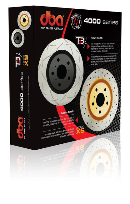 DBA 4000 Series Single Drilled/Slotted Front Rotor | Evo 8/9 (03-06) (DBA4418XS)