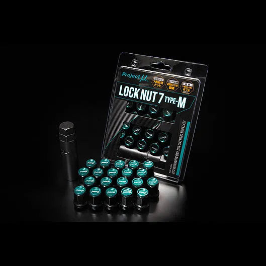 Project Mu Super Lock Nut 7 Type-M (Black / Green Cap) - 12x1.50