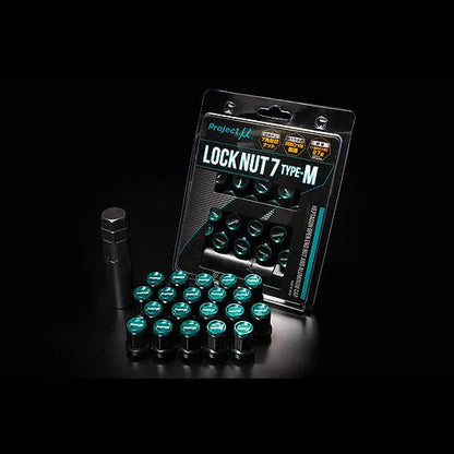 Project Mu Super Lock Nut 7 Type-M (Black / Green Cap) - 12x1.50