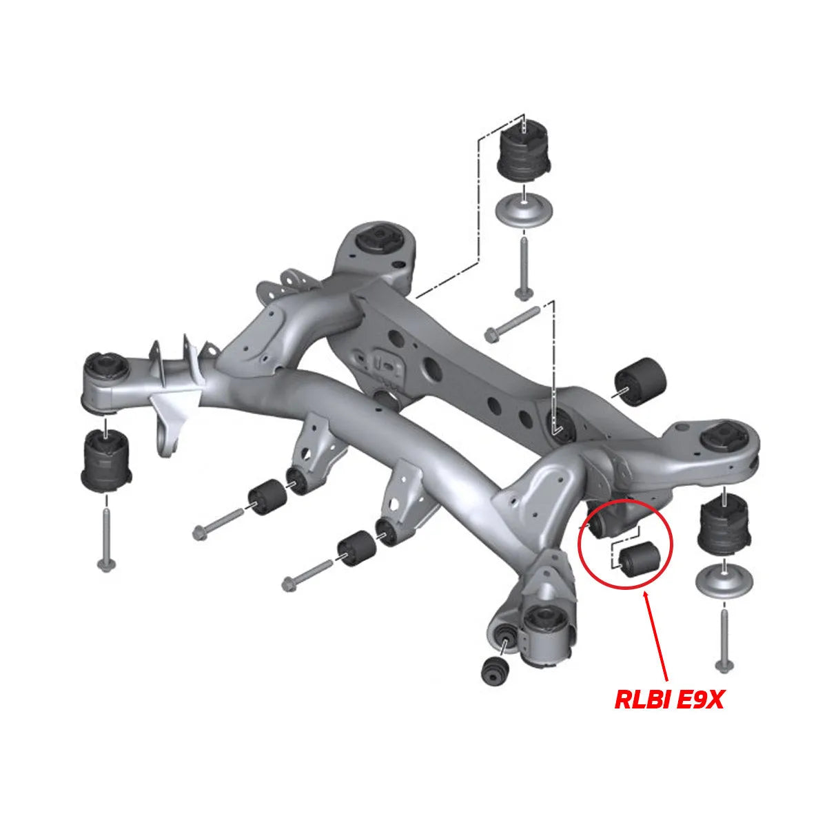 SPL Parts Rear Lower Control Arm Inner Bushing Kit - 2008-2013 BMW 128i (E82/E88)