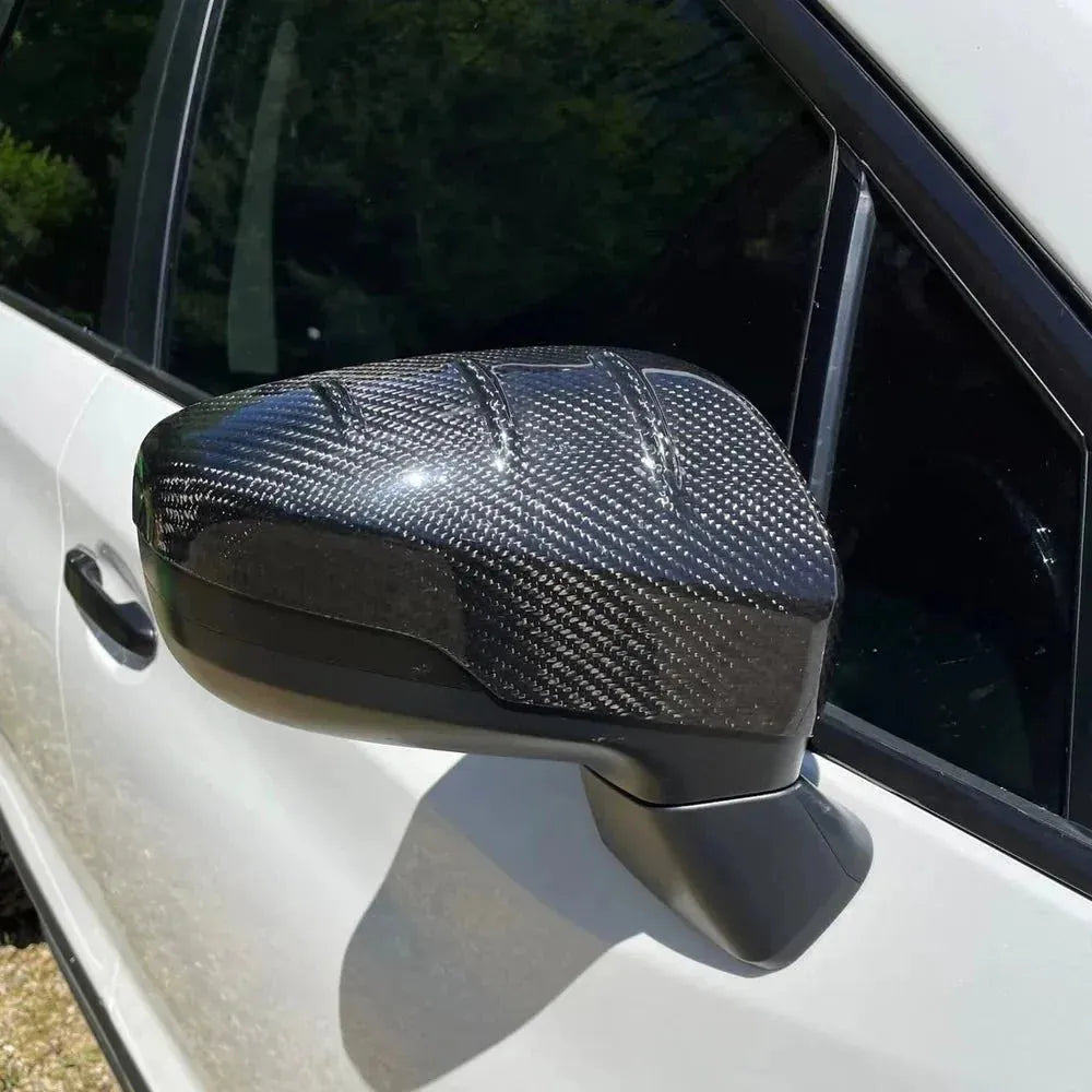 Compressive Tuning Carbon Fiber Mirror Caps | Subaru Impreza/Outback/Legacy/Ascent (MRCAP-FCF-2N)