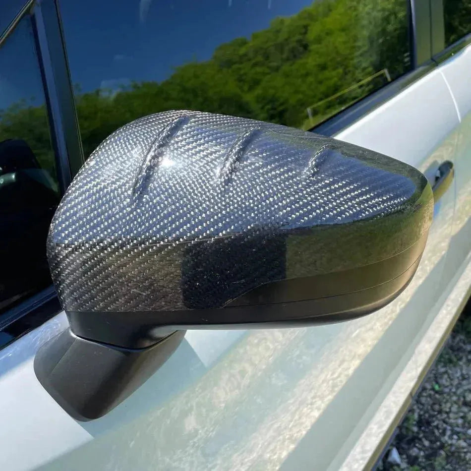 Compressive Tuning Carbon Fiber Mirror Caps | Subaru Impreza/Outback/Legacy/Ascent (MRCAP-FCF-2N)