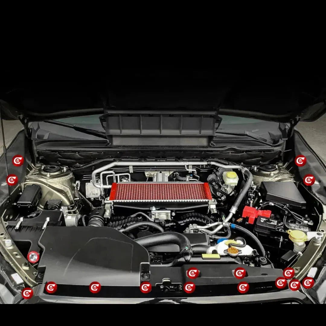 Compressive Engine Dress-up Clips 17 Piece Complete Kit 2019-2023 Ascent