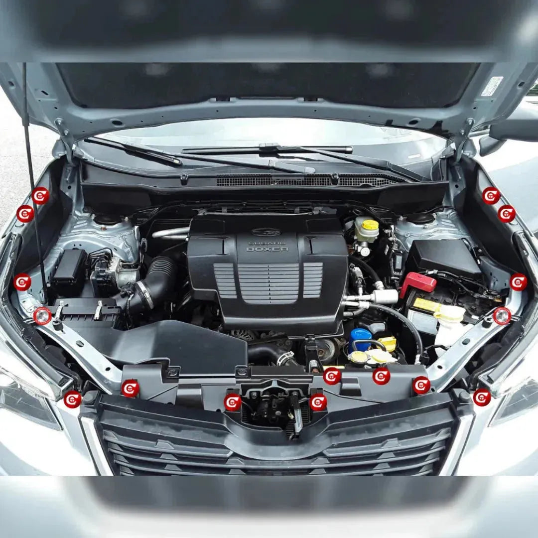 Compressive Engine Dress-up Clips 16 Piece Complete Kit 2019-2023 Forester