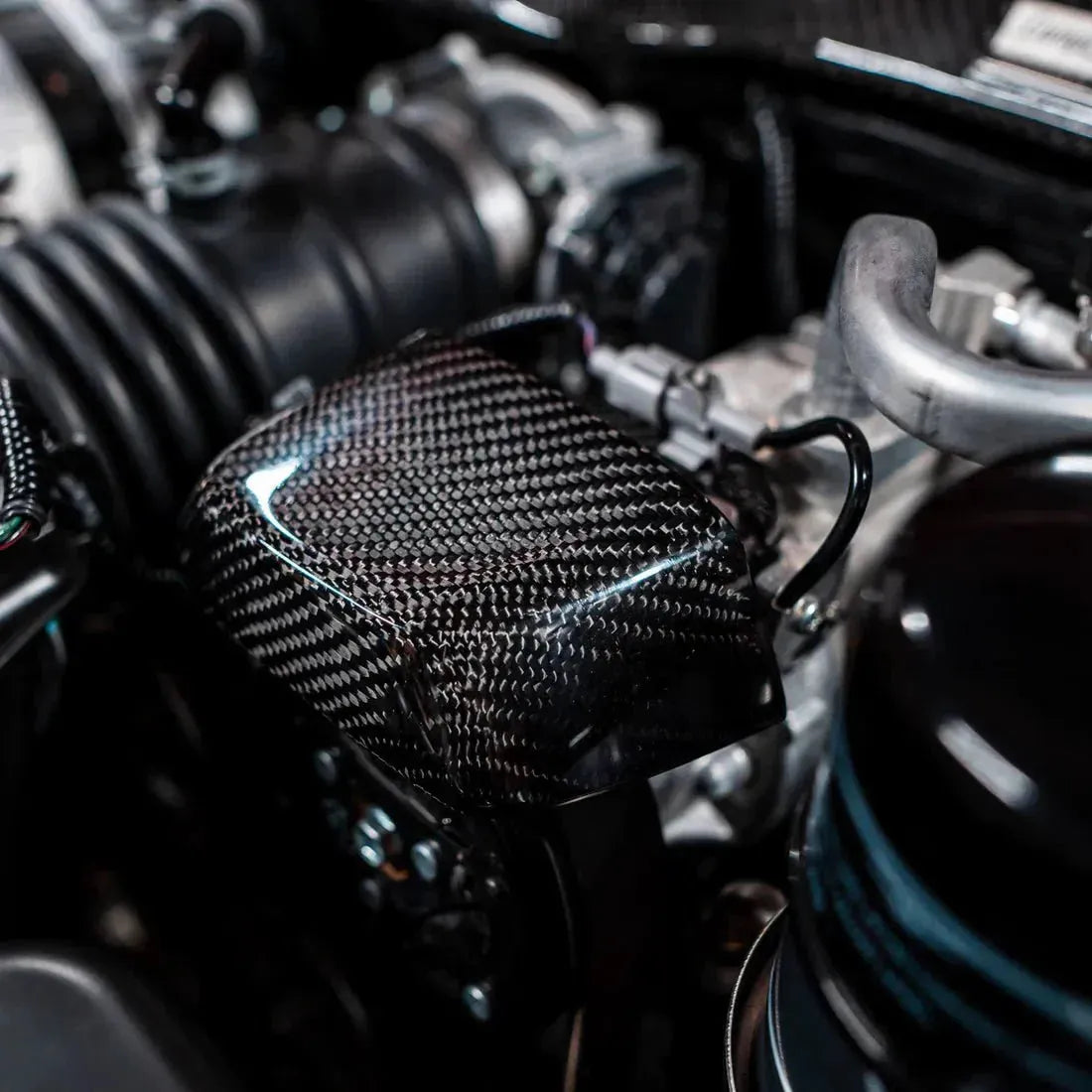 Compressive Tuning Carbon Fiber Intake Cover & Pulley Addon | 22-24 BRZ/GR86