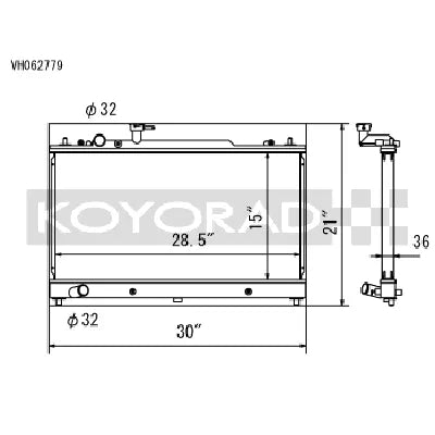 Koyorad Aluminum Performance Radiator | 2006-2008 Mazdaspeed6 (VH062779)