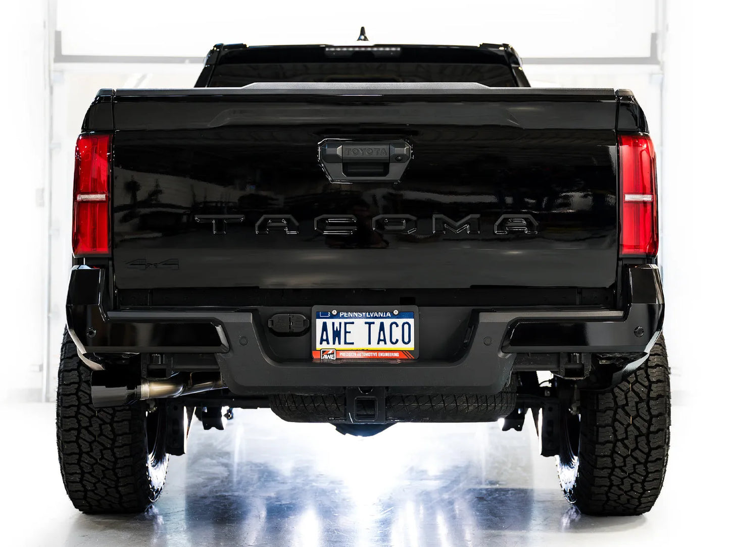 AWE Tuning Exhaust for 4th Gen Toyota Tacoma Dual Diamond Black Tips (3015-33254)