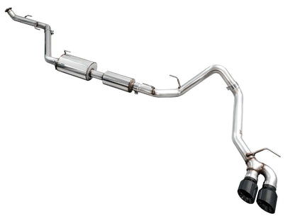 AWE Tuning Exhaust for 4th Gen Toyota Tacoma Dual Diamond Black Tips (3015-33254)