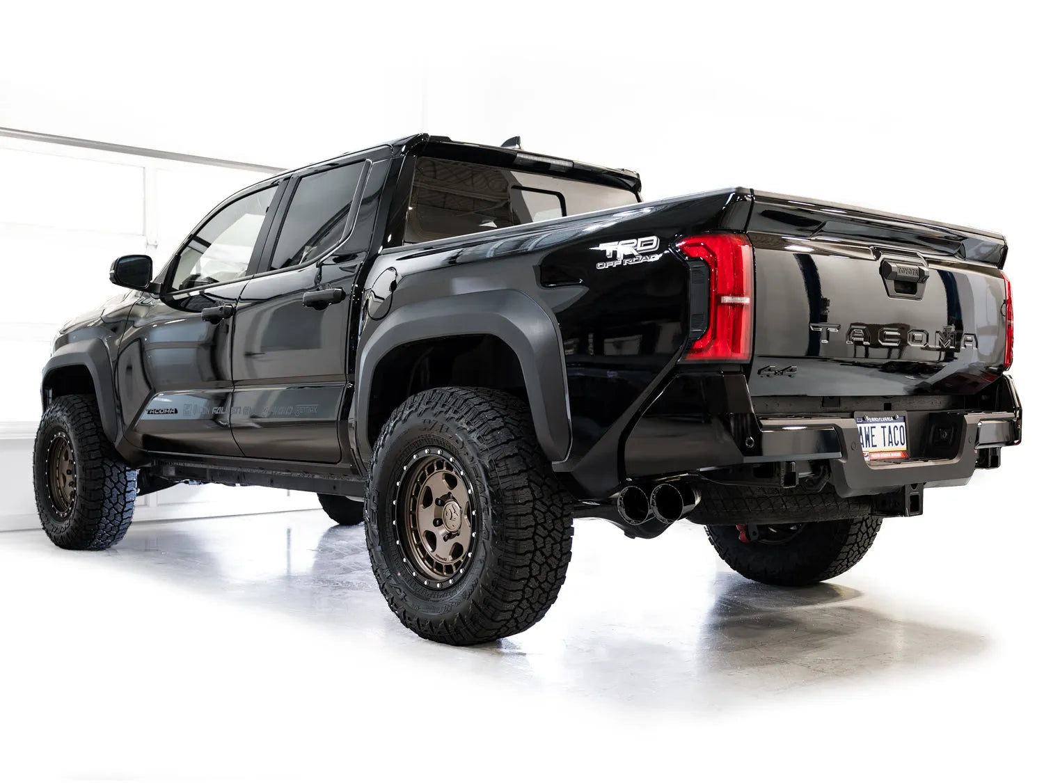 AWE Tuning Exhaust for 4th Gen Toyota Tacoma Dual Diamond Black Tips (3015-33254)