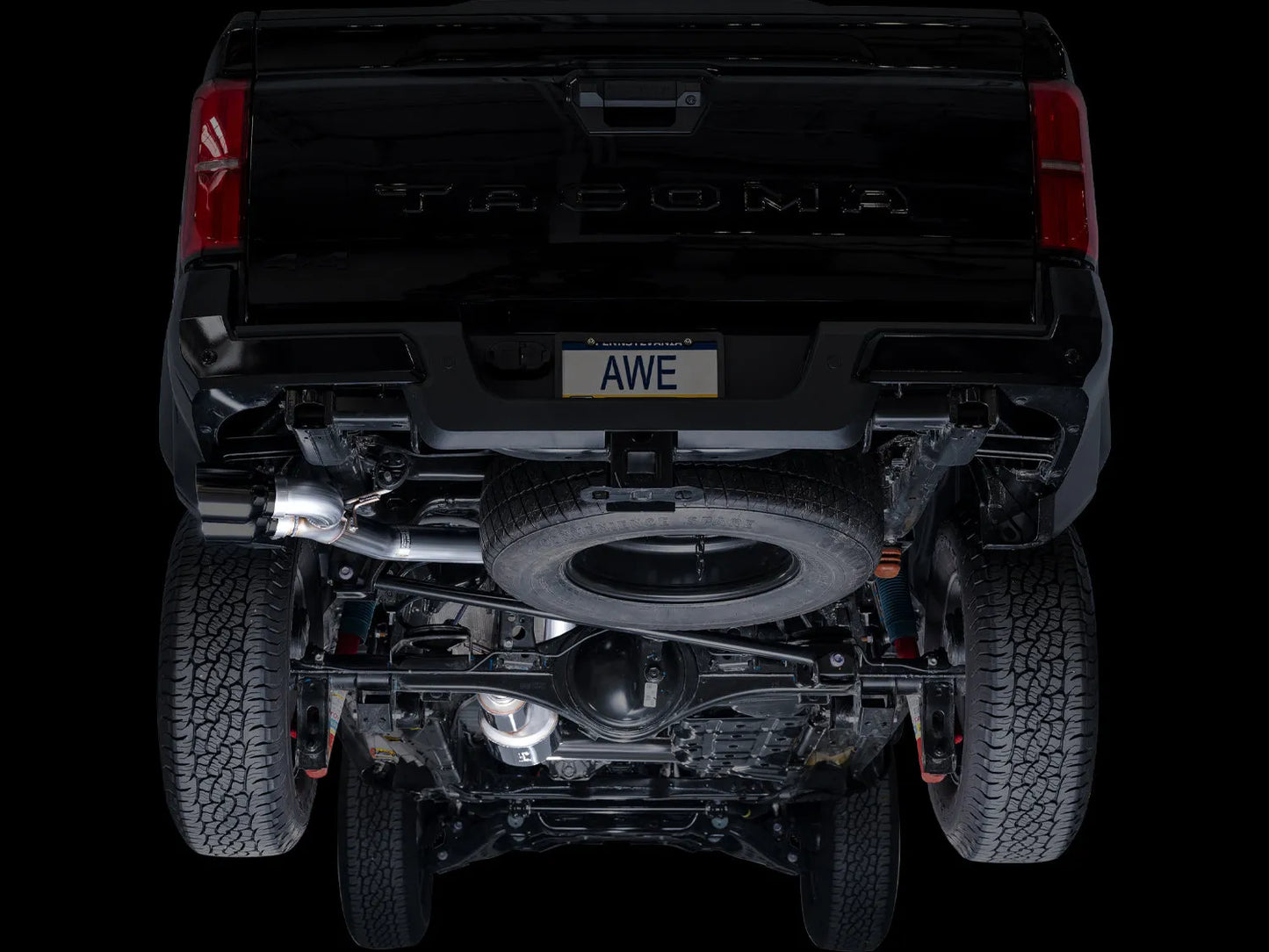 AWE Tuning Exhaust for 4th Gen Toyota Tacoma Dual Diamond Black Tips (3015-33254)