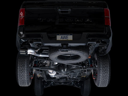 AWE Tuning Exhaust for 4th Gen Toyota Tacoma Dual Diamond Black Tips (3015-33254)