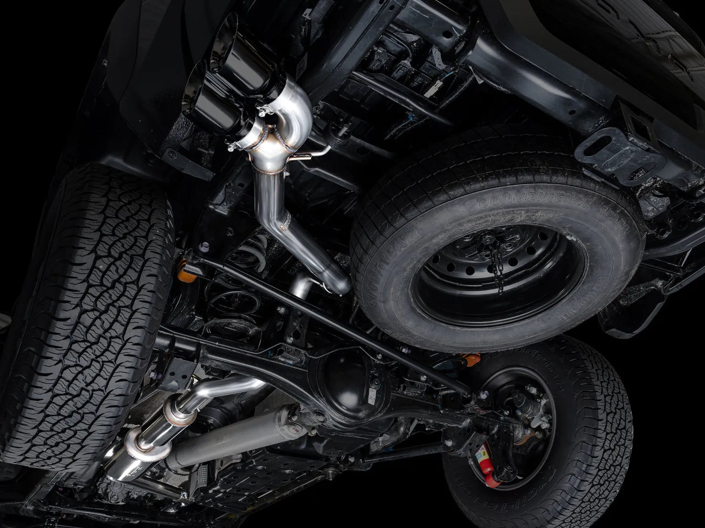 AWE Tuning Exhaust for 4th Gen Toyota Tacoma Dual Diamond Black Tips (3015-33254)