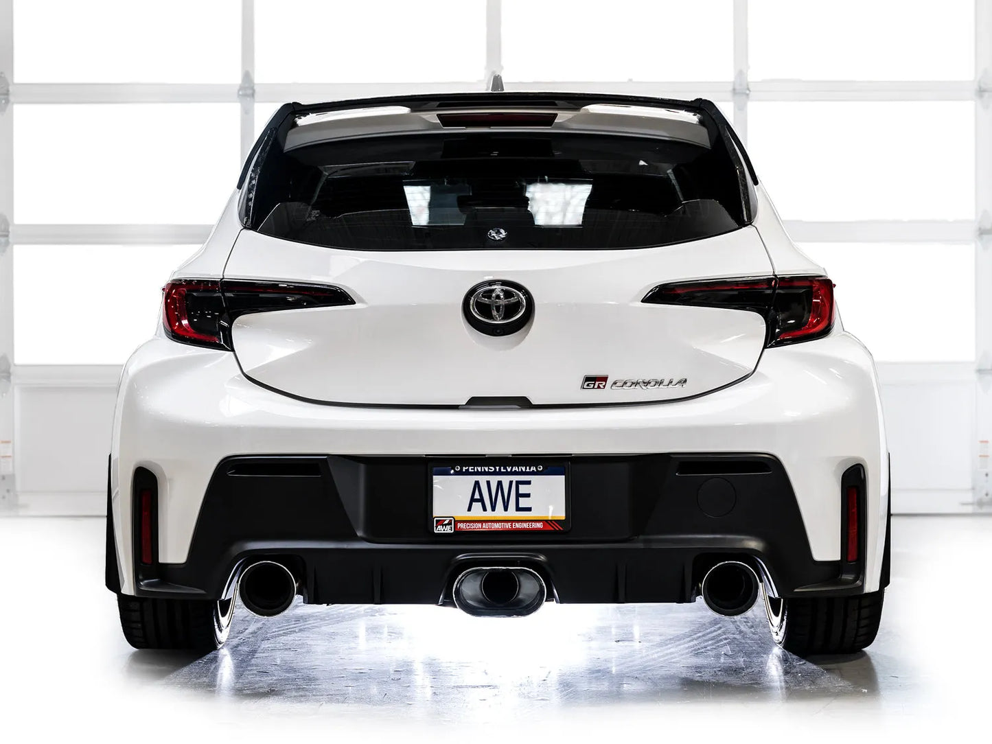 AWE Tuning 23-24 Toyota GR Corolla Track Edition Catback Exhaust - Chrome Silver Tips (3020-52472)