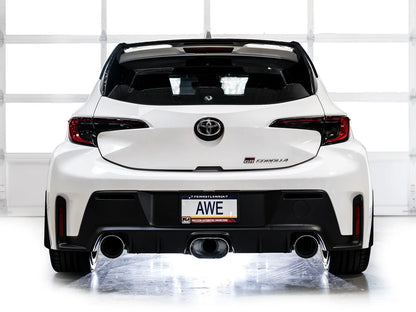AWE Tuning 23-24 Toyota GR Corolla Track Edition Catback Exhaust - Chrome Silver Tips (3020-52472)