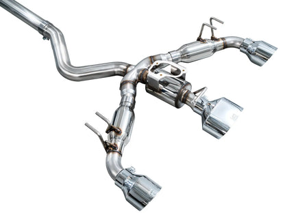 AWE Tuning 23-24 Toyota GR Corolla Track Edition Catback Exhaust - Chrome Silver Tips (3020-52472)
