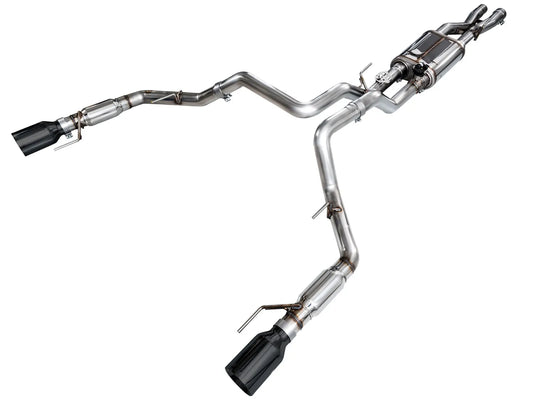 AWE Tuning Gen 3 Ford Raptor SwitchPath Exhaust - Diamond Black Tips (3025-33356)