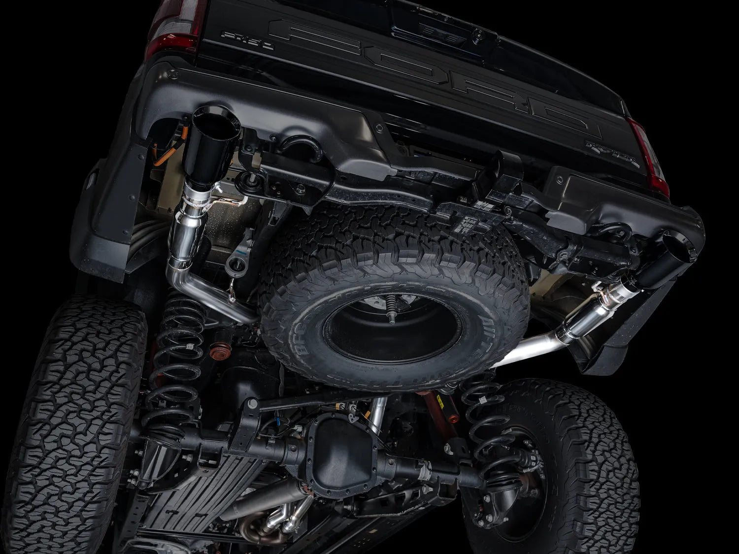 AWE Tuning Gen 3 Ford Raptor SwitchPath Exhaust - Diamond Black Tips (3025-33356)