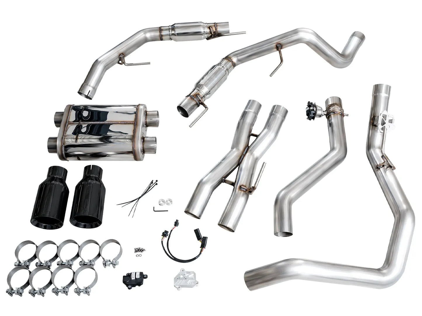 AWE Tuning Gen 3 Ford Raptor SwitchPath Exhaust - Diamond Black Tips (3025-33356)