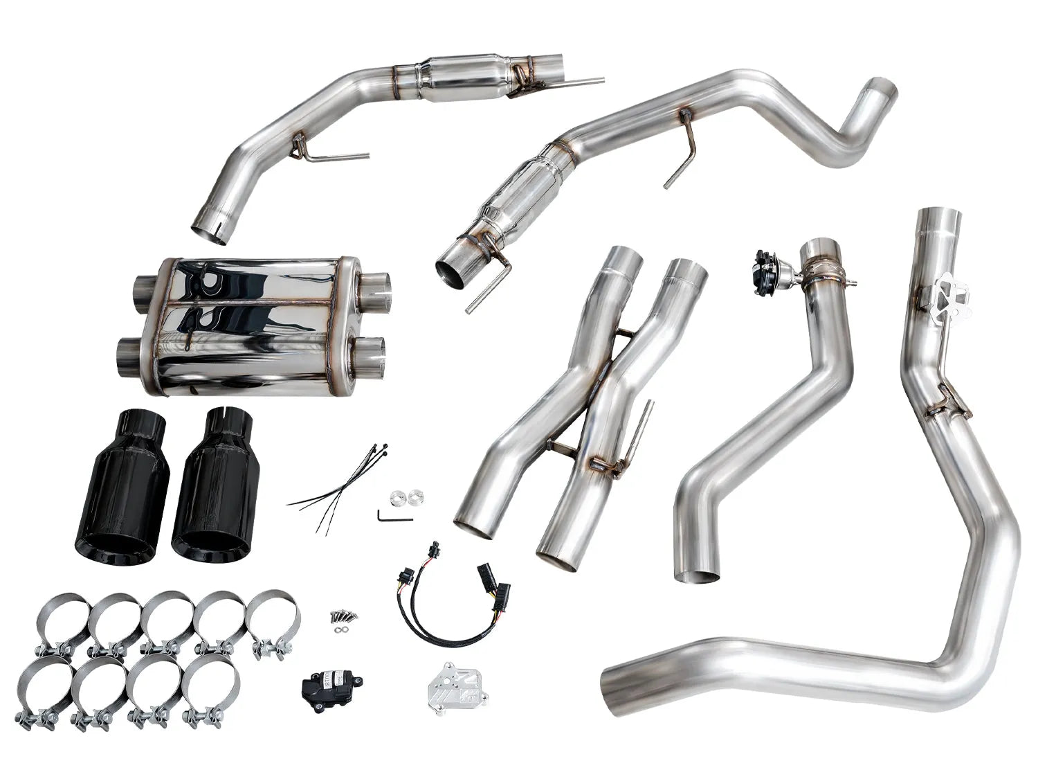 AWE Tuning Gen 3 Ford Raptor SwitchPath Exhaust - Diamond Black Tips (3025-33356)