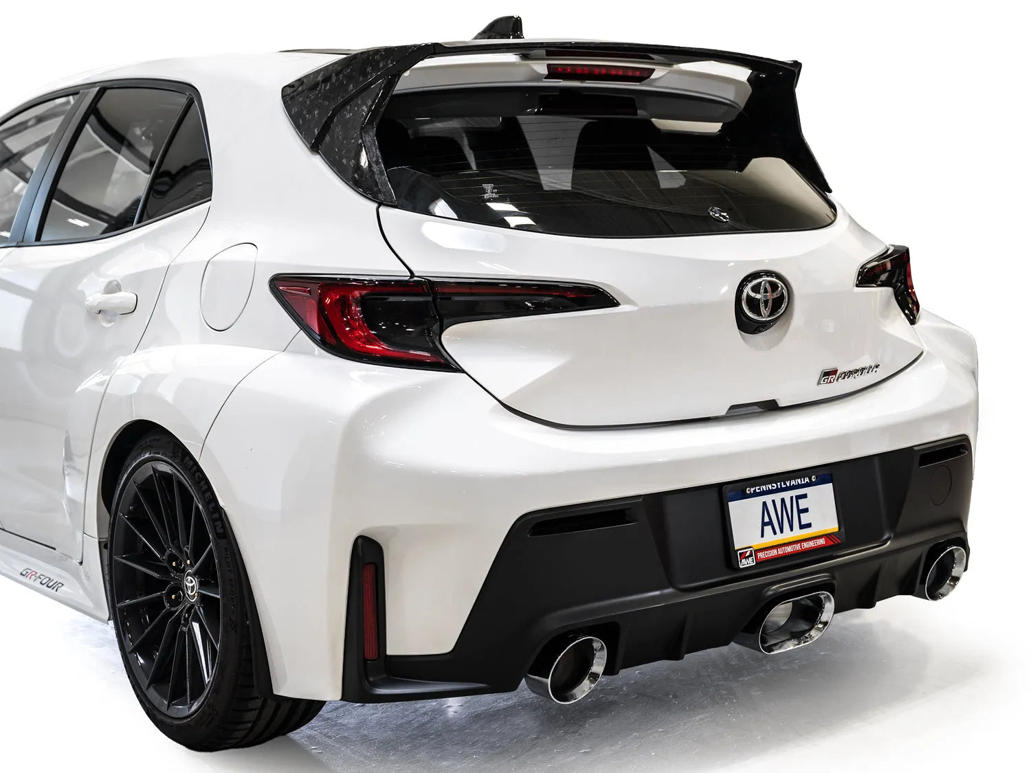 AWE Tuning 23-24 Toyota GR Corolla Touring Edition Catback Exhaust - Chrome Silver Tips (3015-52472)