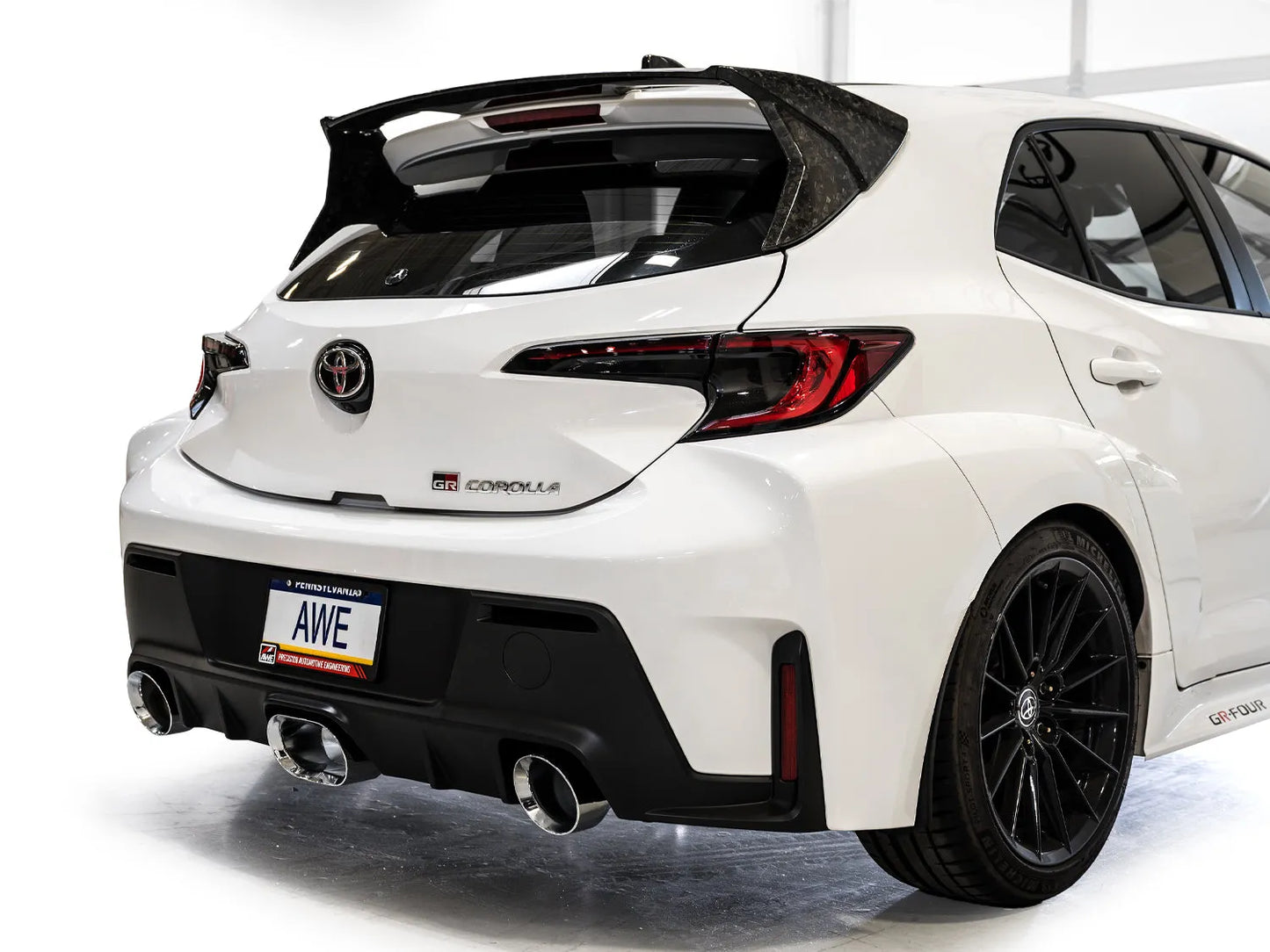 AWE Tuning 23-24 Toyota GR Corolla Touring Edition Catback Exhaust - Chrome Silver Tips (3015-52472)