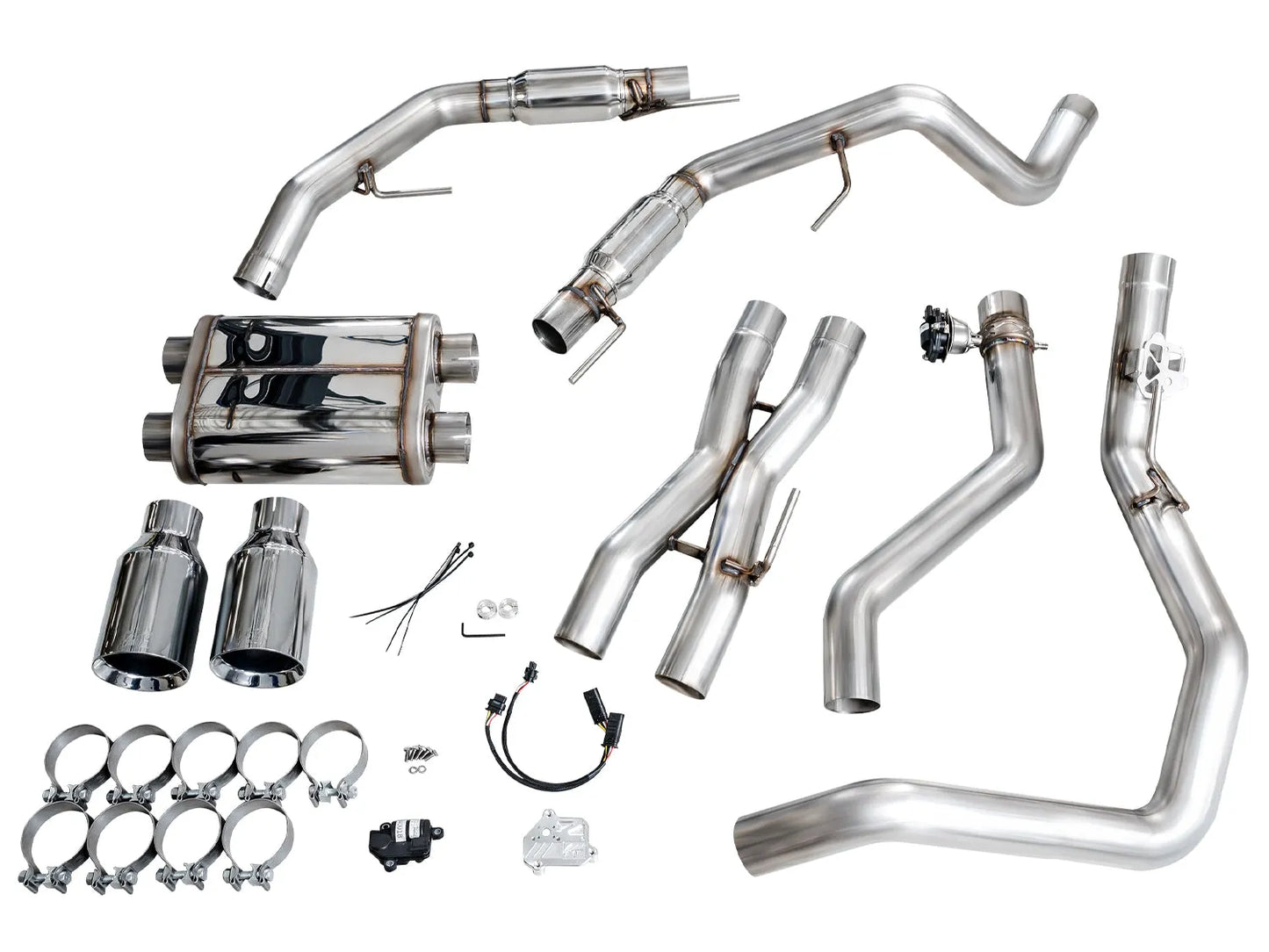 AWE Tuning Gen 3 Raptor SwitchPath Exhaust - Chrome Silver Tips (3025-32356)