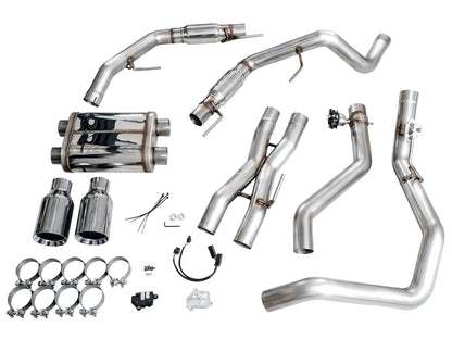 AWE Tuning Gen 3 Raptor SwitchPath Exhaust - Chrome Silver Tips (3025-32356)