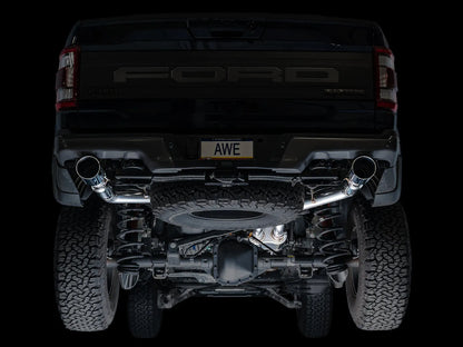 AWE Tuning Gen 3 Raptor SwitchPath Exhaust - Chrome Silver Tips (3025-32356)