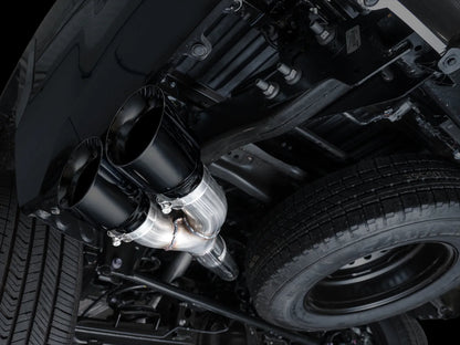 AWE Tuning 0FG Exhaust for 3rd Gen Toyota Tundra - Dual Diamond Black Tips (3015-33063)