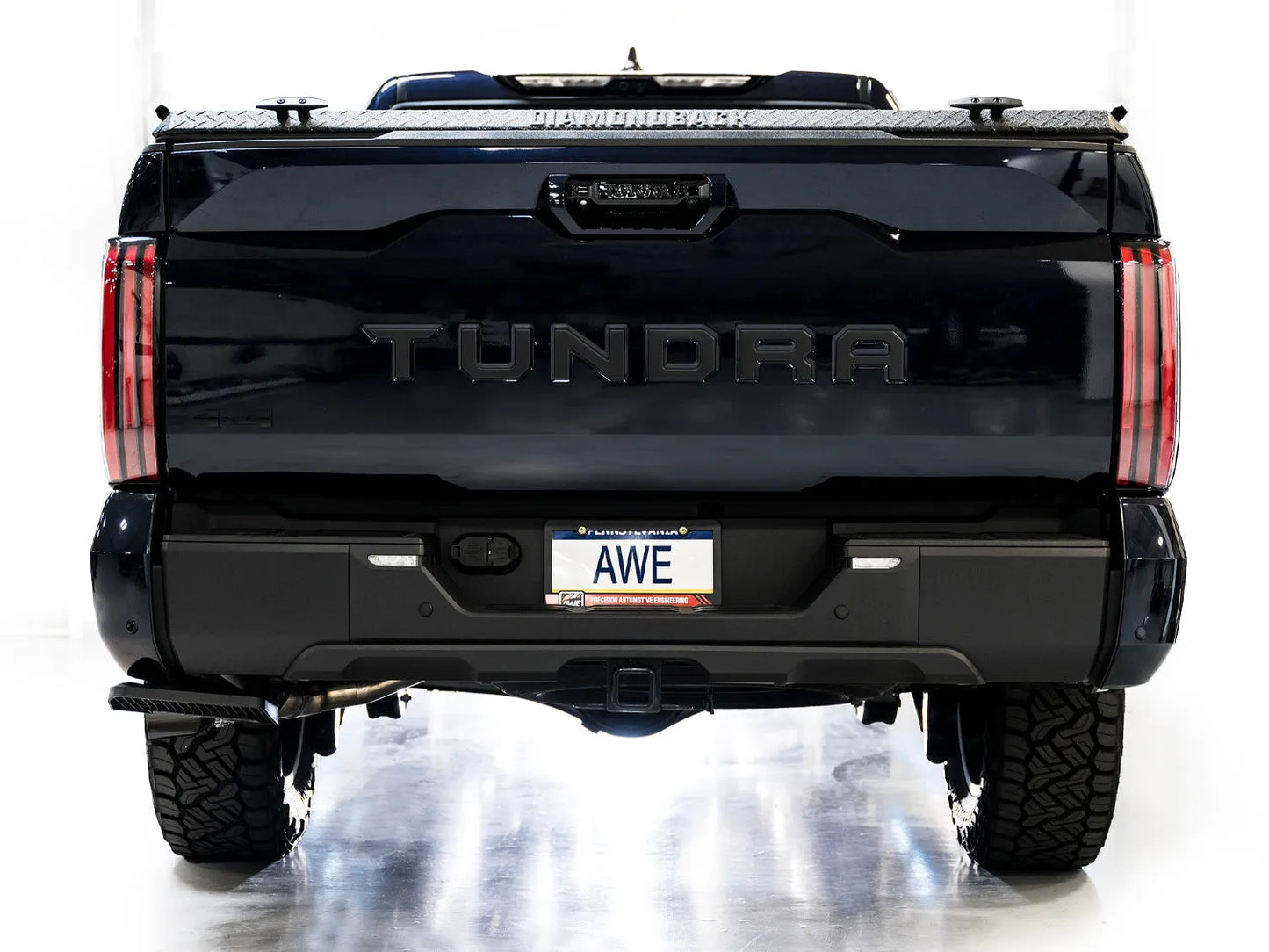 AWE Tuning 0FG Exhaust for 3rd Gen Toyota Tundra - Dual Diamond Black Tips (3015-33063)