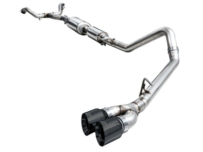 AWE Tuning 0FG Exhaust for 3rd Gen Toyota Tundra - Dual Diamond Black Tips (3015-33063)
